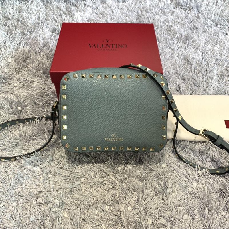 Valentino Shoulder Tote Bags VA0809 Lychee Grey Blue